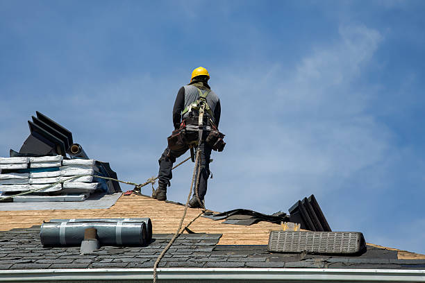 Professional Flat Roof Repair technician working in Lecompton, KS